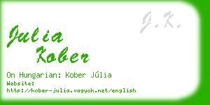 julia kober business card